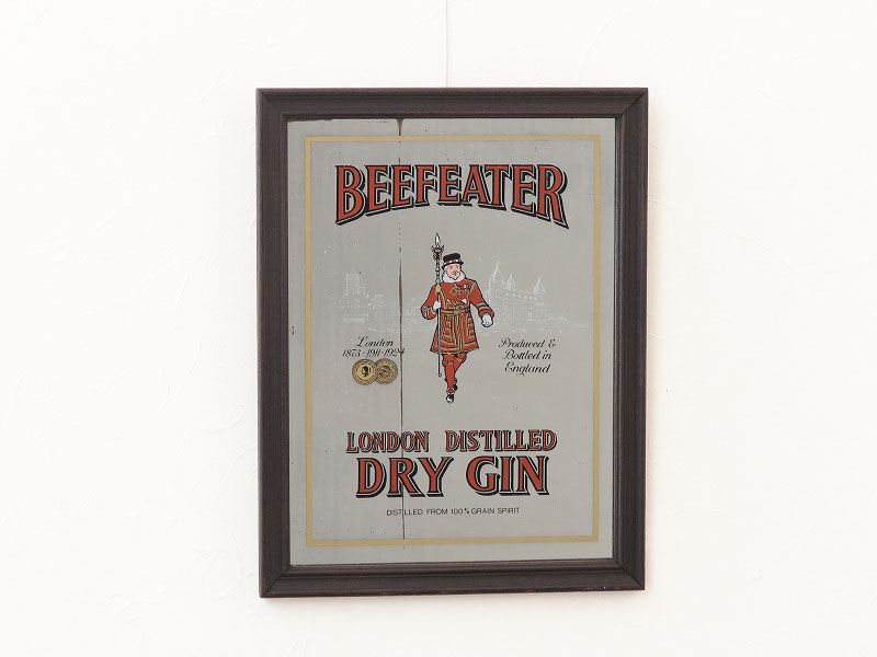 BEEFEATER DRY GINアンティーク パブミラー - 鏡