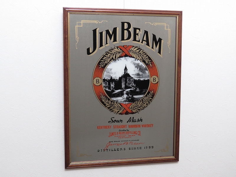 ビンテージパブミラー ジム・ビーム(JIM BEAM)バーボン・ウイスキー