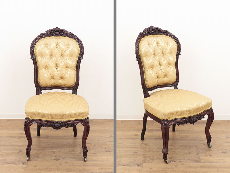 《アウトレット》ローズウッドの優雅な椅子　フランスのアンティーク家具