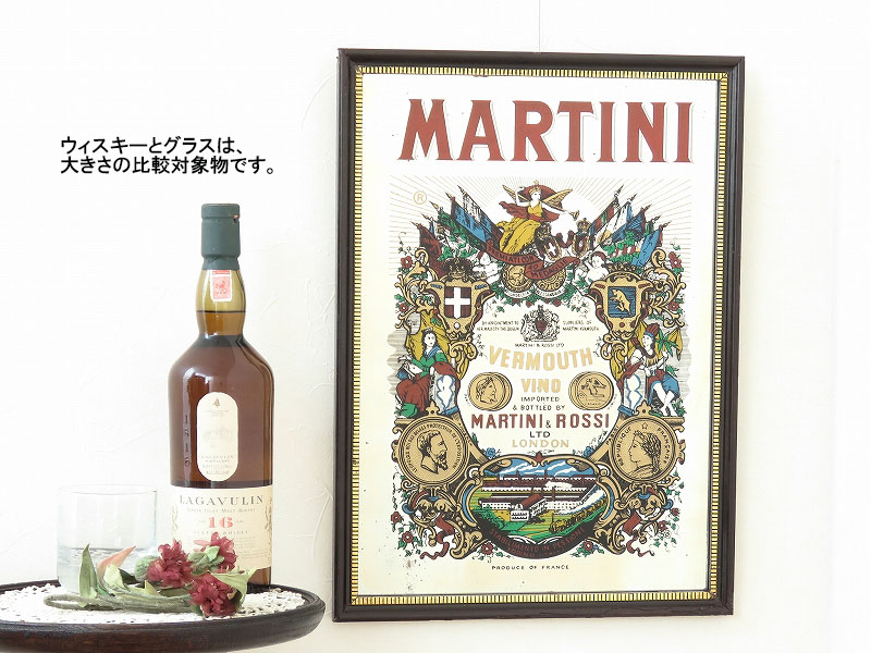 ビンテージパブミラー　マルティーニ・エ・ロッシ（Martini & Rossi）イタリアのベルモット《 セール品 》